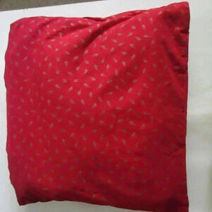 EUC QUILLOW (PILLOW/QUILT) RED/GOLD 72" X 41".